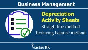 Depreciation worksheets