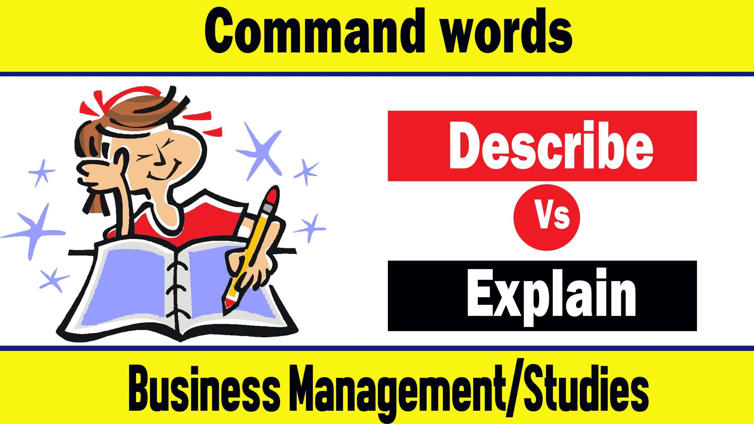 What Does The Command Word Explain Mean