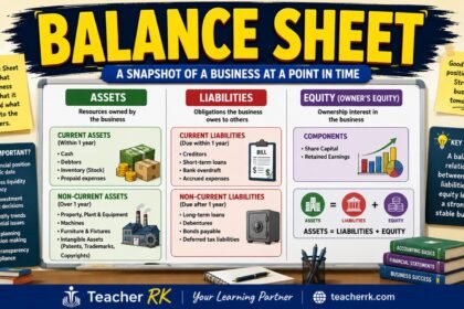 Balance sheet format showing assets liabilities and equity