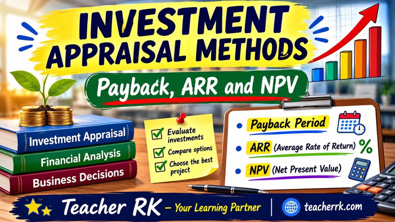 Investment Appraisal Methods Payback Period ARR and NPV