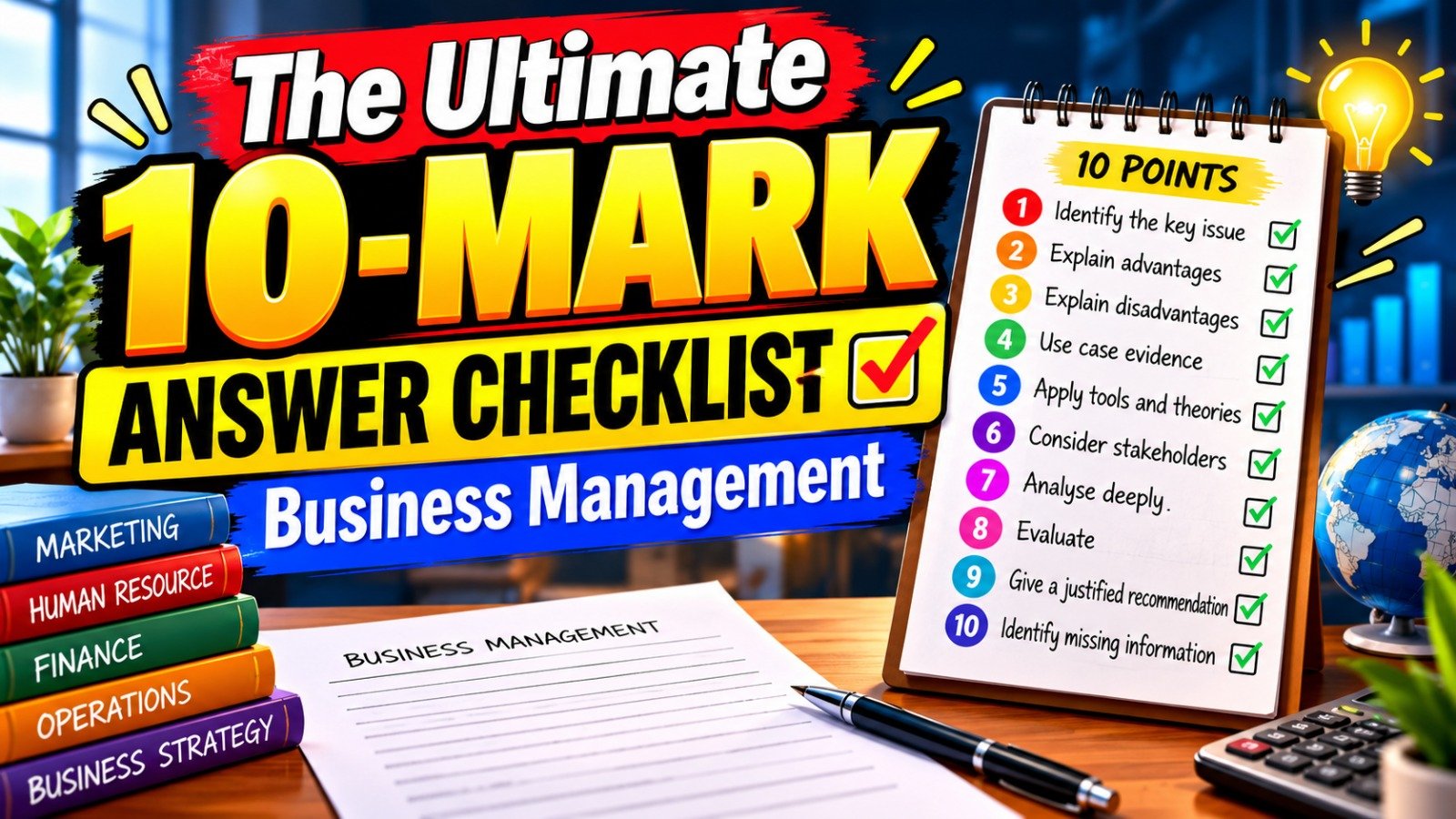 10 mark business management answer structure