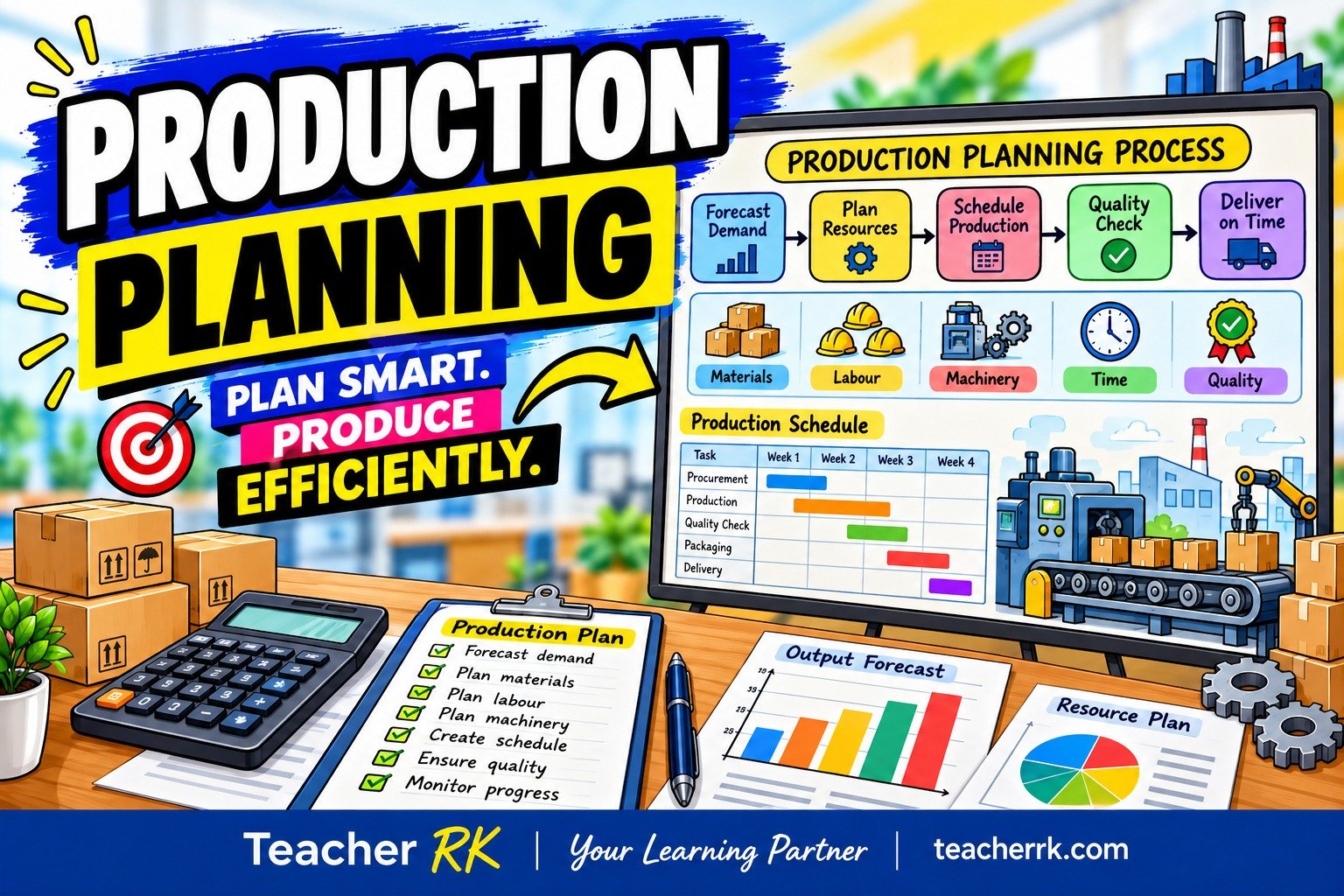 Learn what production planning is, its types, steps and importance.